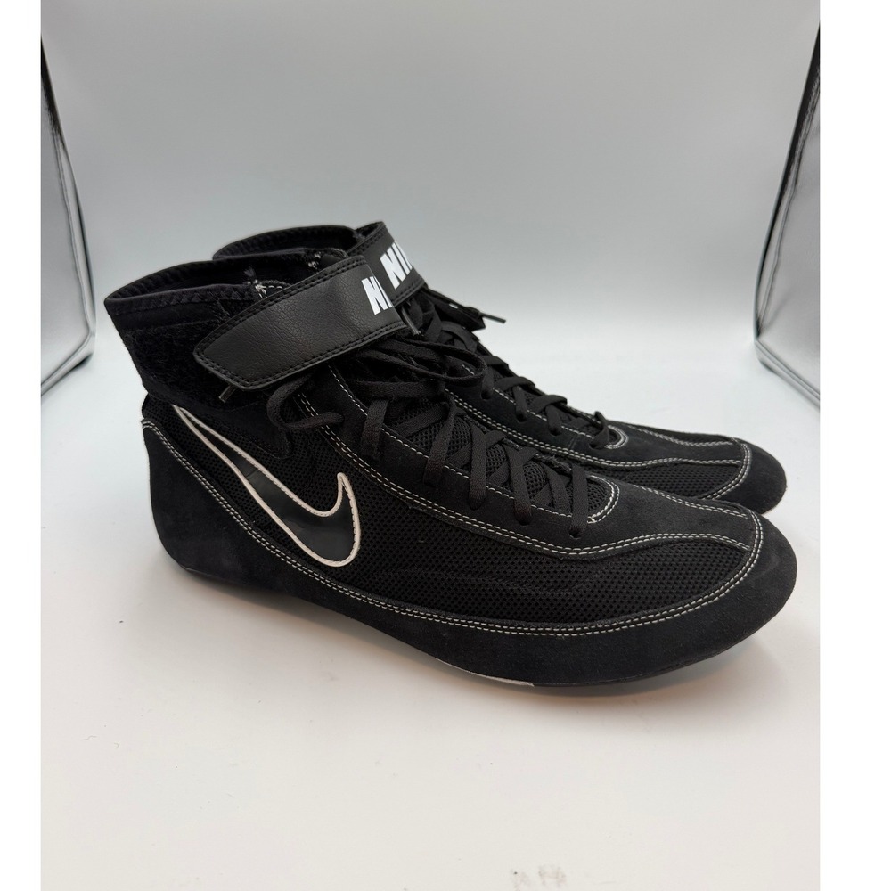 Nike Speedsweep VII Wrestling Shoes Black White 366683-001 Men's 11.5